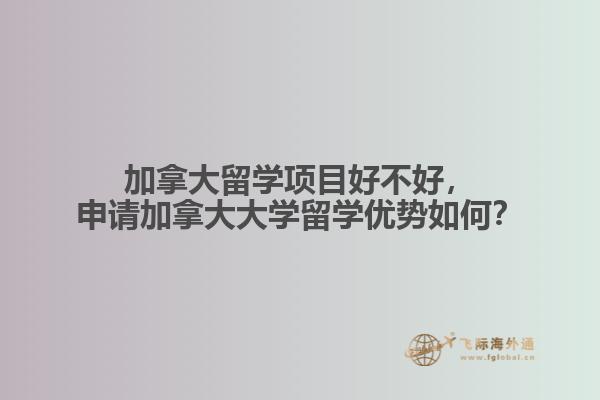加拿大留學(xué)項目好不好，申請加拿大大學(xué)留學(xué)優(yōu)勢如何？