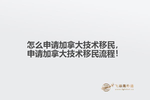 怎么申請加拿大技術(shù)移民，申請加拿大技術(shù)移民流程！