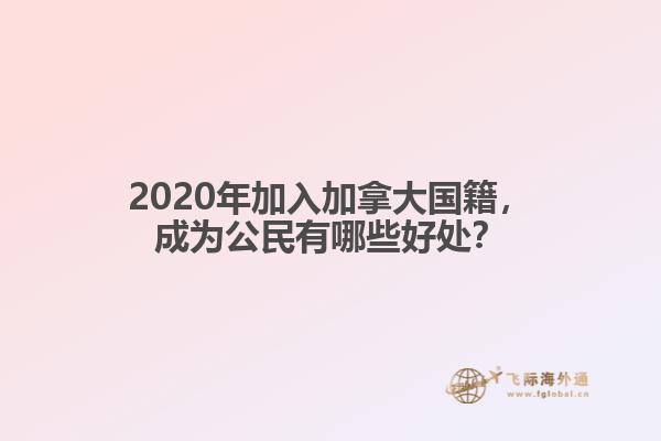 2020年加入加拿大國籍，成為公民有哪些好處？