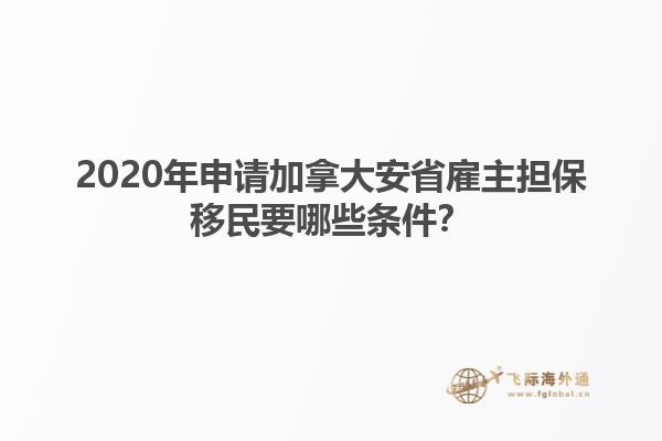 2020年申請(qǐng)加拿大安省雇主擔(dān)保移民要哪些條件？