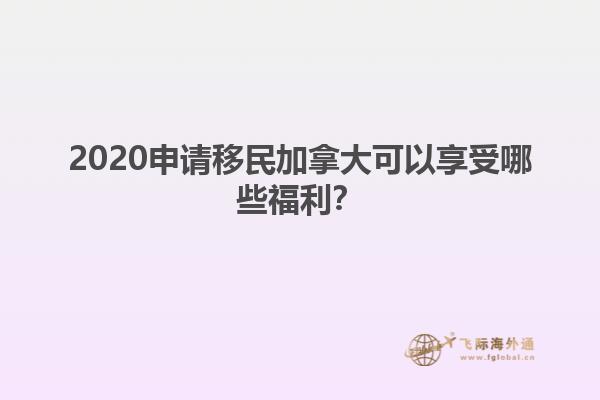 2020申請(qǐng)移民加拿大可以享受哪些福利？