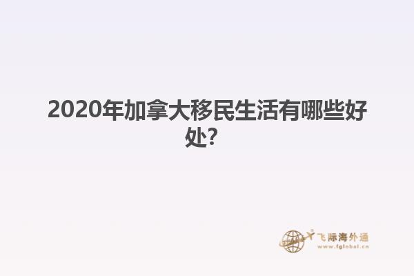 2020年加拿大移民生活有哪些好處？