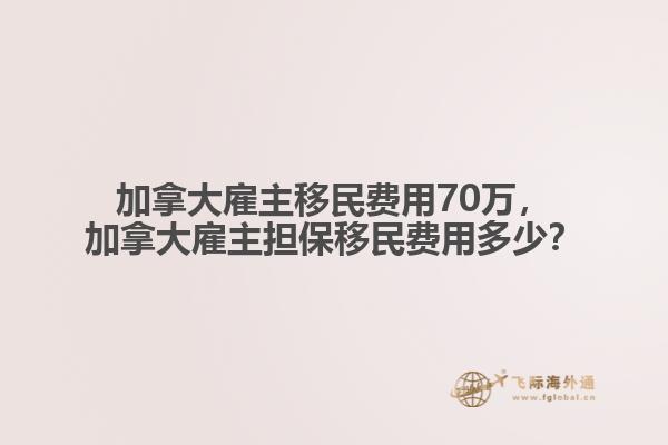加拿大雇主移民費(fèi)用70萬(wàn)，加拿大雇主擔(dān)保移民費(fèi)用多少？