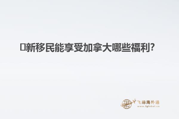 ?新移民能享受加拿大哪些福利？