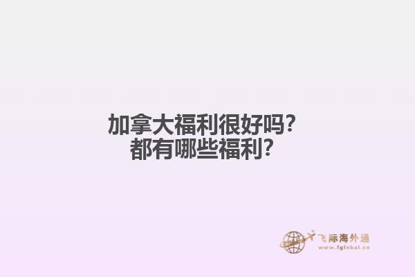 加拿大福利很好嗎？都有哪些福利？