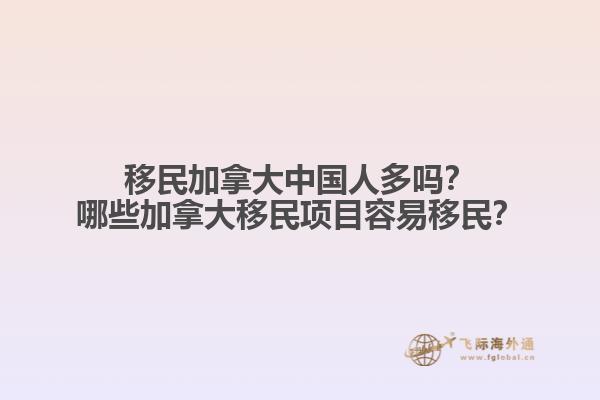 移民加拿大中國人多嗎？哪些加拿大移民項(xiàng)目容易移民？