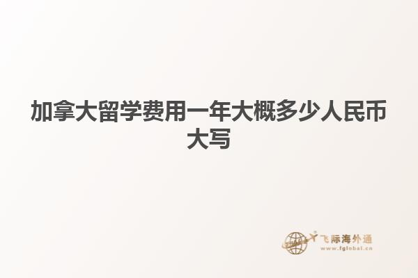 加拿大留學費用一年大概多少人民幣大寫