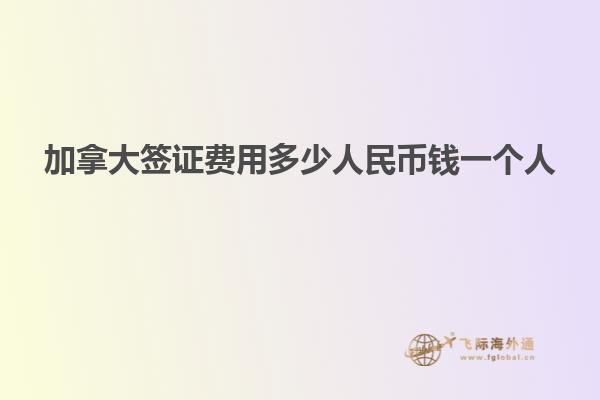 加拿大簽證費(fèi)用多少人民幣錢一個人