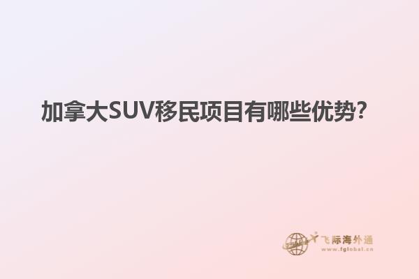 加拿大SUV移民項(xiàng)目有哪些優(yōu)勢(shì)？