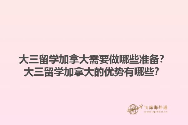 大三留學(xué)加拿大需要做哪些準備？大三留學(xué)加拿大的優(yōu)勢有哪些？
