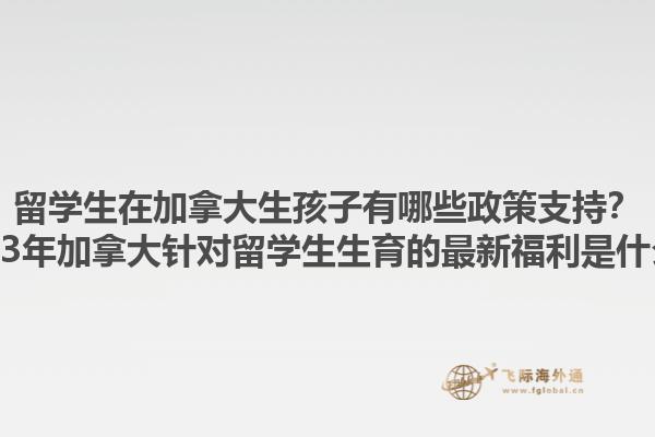 留學(xué)生在加拿大生孩子有哪些政策支持？2023年加拿大針對(duì)留學(xué)生生育的最新福利是什么？1.jpg