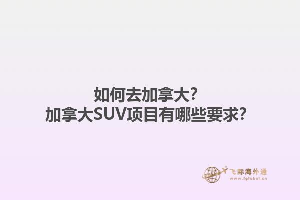 如何去加拿大？加拿大SUV項(xiàng)目有哪些要求？1.jpg