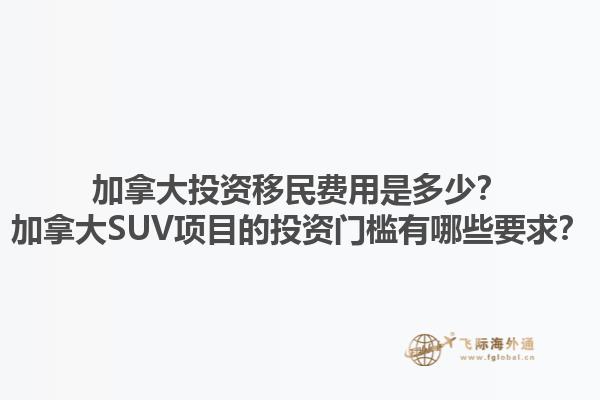 加拿大投資移民費(fèi)用是多少？加拿大SUV項(xiàng)目的投資門檻有哪些要求？1.jpg