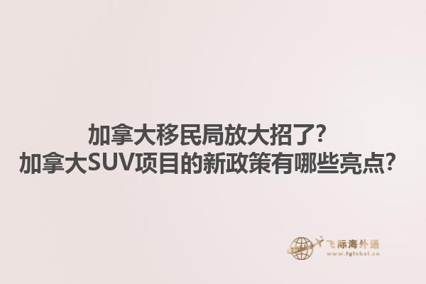 加拿大移民局放大招了？加拿大SUV項(xiàng)目的新政策有哪些亮點(diǎn)？1.jpg