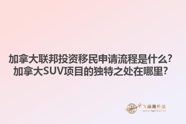 加拿大聯(lián)邦投資移民申請流程是什么？加拿大SUV項目的獨特之處在哪里？1.jpg