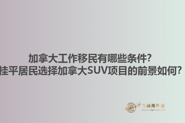 加拿大工作移民有哪些條件？桂平居民選擇加拿大SUV項目的前景如何？1.jpg