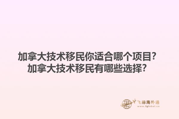 加拿大技術(shù)移民你適合哪個(gè)項(xiàng)目？加拿大技術(shù)移民有哪些選擇？1.jpg