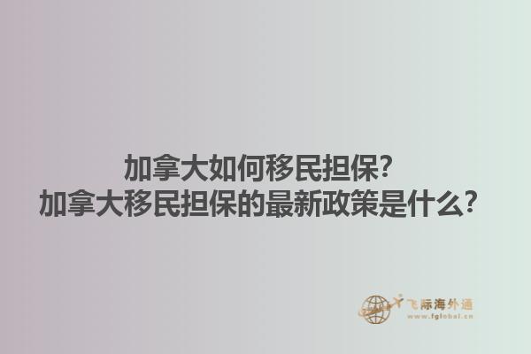 加拿大如何移民擔(dān)保？加拿大移民擔(dān)保的最新政策是什么？1.jpg