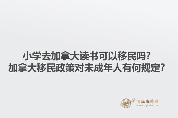 小學(xué)去加拿大讀書(shū)可以移民嗎？加拿大移民政策對(duì)未成年人有何規(guī)定？