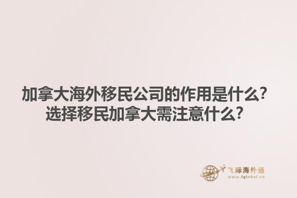 加拿大海外移民公司的作用是什么？選擇移民加拿大需注意什么？1.jpg