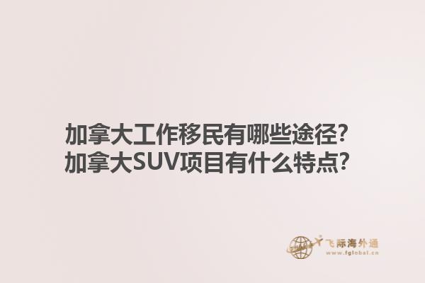 加拿大工作移民有哪些途徑？加拿大SUV項(xiàng)目有什么特點(diǎn)？1.jpg