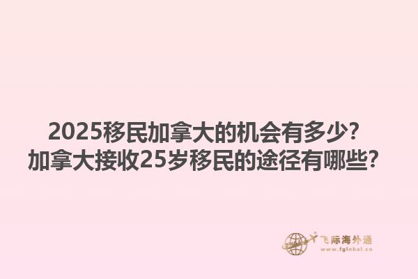 2025移民加拿大的機(jī)會有多少？加拿大接收25歲移民的途徑有哪些？1.jpg