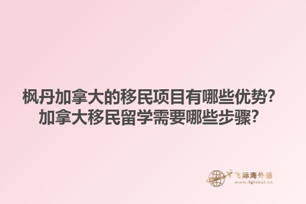 楓丹加拿大的移民項(xiàng)目有哪些優(yōu)勢？加拿大移民留學(xué)需要哪些步驟？1.jpg