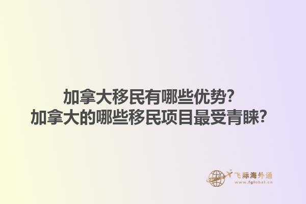 加拿大移民有哪些優(yōu)勢？加拿大的哪些移民項目最受青睞？1.jpg