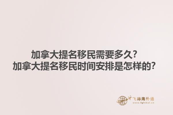 加拿大提名移民需要多久？加拿大提名移民時(shí)間安排是怎樣的？1.jpg