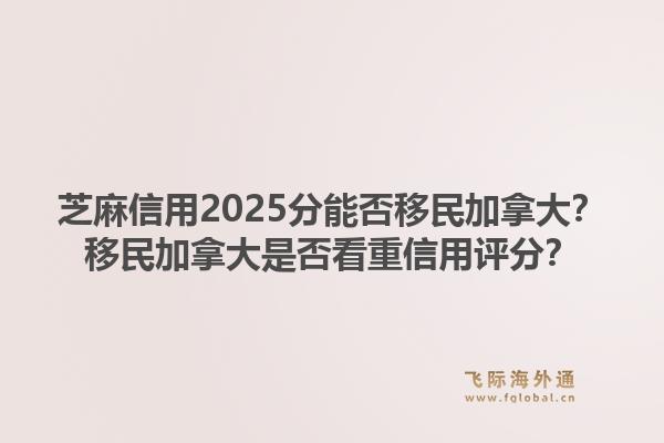 芝麻信用2025分能否移民加拿大？移民加拿大是否看重信用評(píng)分？1.jpg