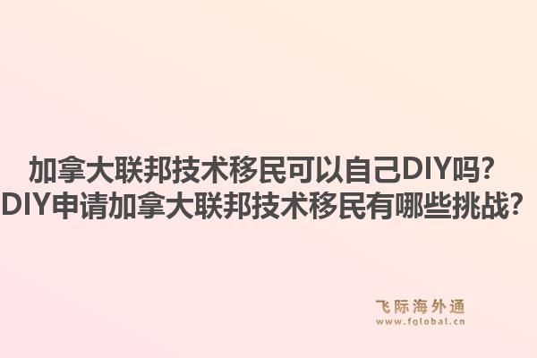 加拿大聯邦技術移民可以自己DIY嗎？DIY申請加拿大聯邦技術移民有哪些挑戰(zhàn)？1.jpg