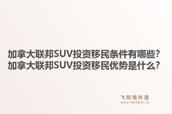 加拿大聯(lián)邦SUV投資移民條件有哪些？加拿大聯(lián)邦SUV投資移民優(yōu)勢(shì)是什么？1.jpg