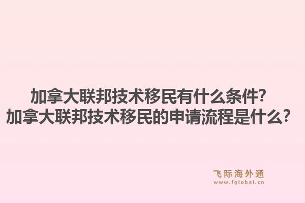 加拿大聯(lián)邦技術(shù)移民有什么條件？加拿大聯(lián)邦技術(shù)移民的申請(qǐng)流程是什么？1.jpg