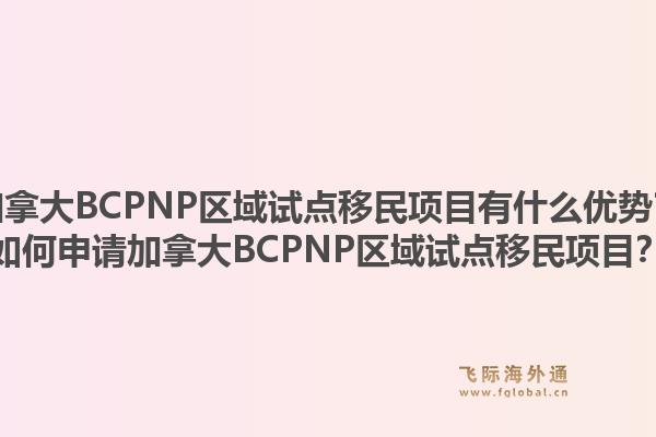 加拿大BCPNP區(qū)域試點移民項目有什么優(yōu)勢？如何申請加拿大BCPNP區(qū)域試點移民項目？1.jpg