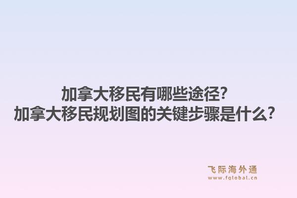 加拿大移民有哪些途徑？加拿大移民規(guī)劃圖的關(guān)鍵步驟是什么？1.jpg
