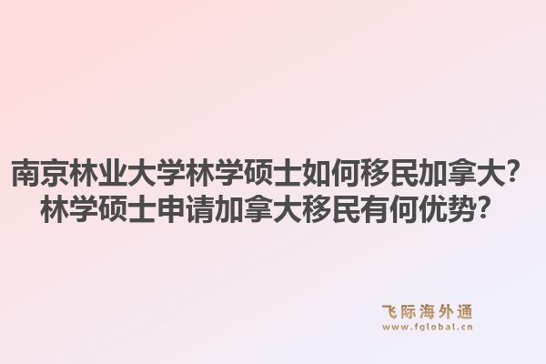 南京林業(yè)大學林學碩士如何移民加拿大？林學碩士申請加拿大移民有何優(yōu)勢？1.jpg