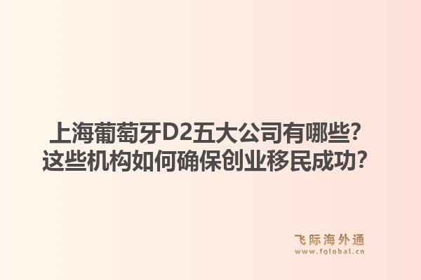 上海葡萄牙D2五大公司有哪些？這些機構如何確保創(chuàng)業(yè)移民成功？
