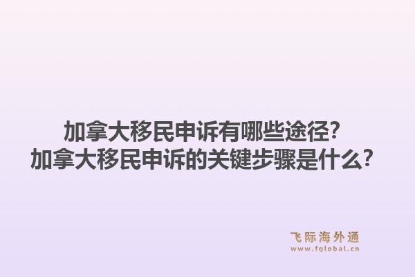 加拿大移民申訴有哪些途徑？加拿大移民申訴的關(guān)鍵步驟是什么？